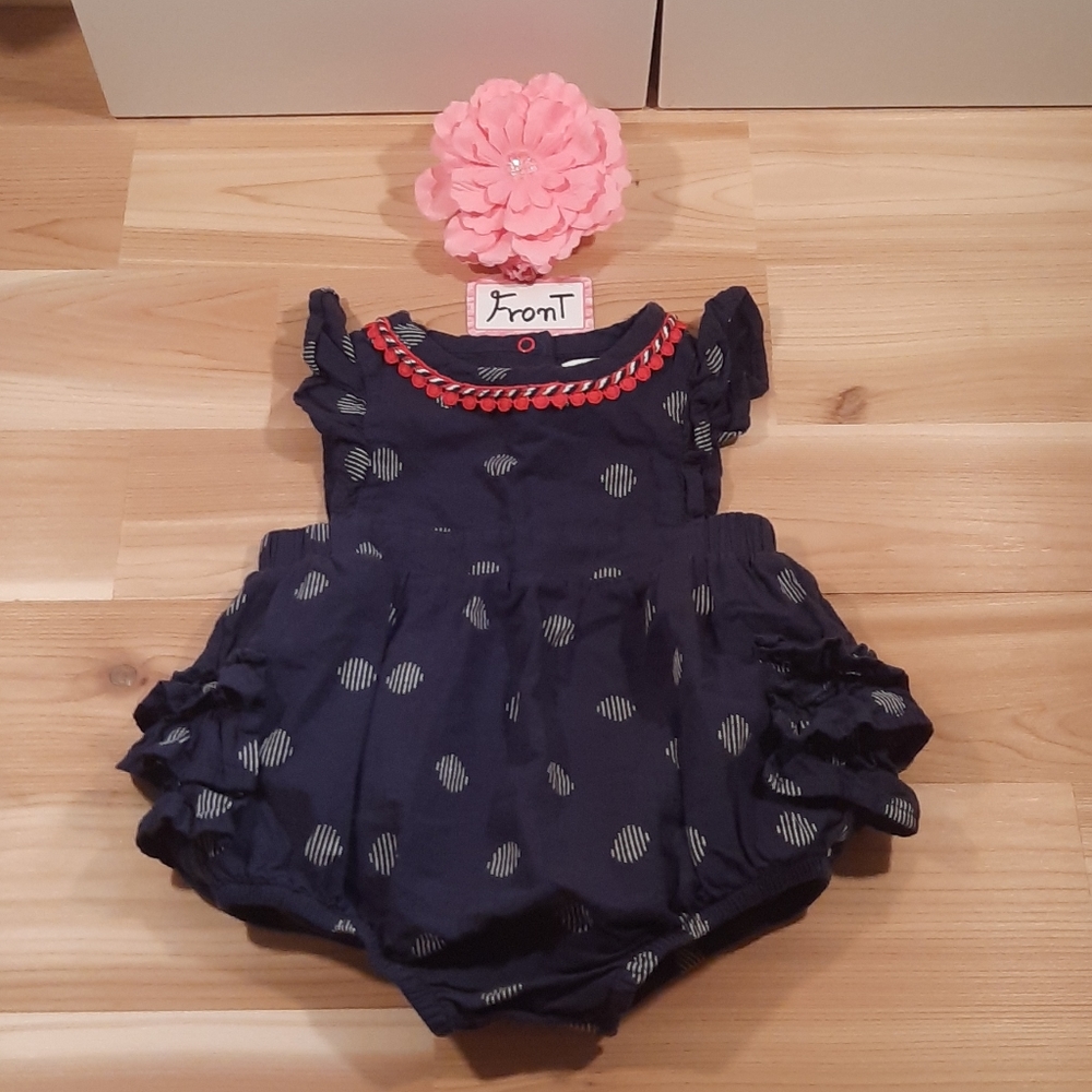 Cat & jack for baby girl Striped Bloomer top.